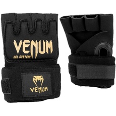 Venum Art: Uni Kontact Gel-Handschuhe Bandagen, schwarz/Gold, XL