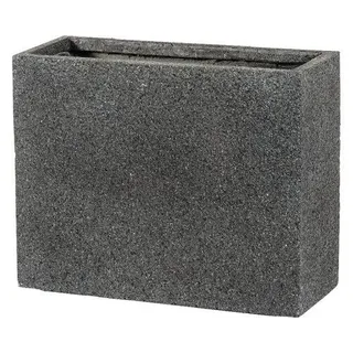 Pflanzkübel Atlanta 50 x 20 x 40 cm Fiberglas schwarz