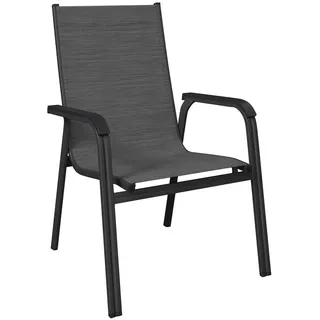 Kettler Stapelstuhl , Anthrazit, Grau , Metall, Textil , eckig , 65.5x99x69.5 cm , stapelbar , Gartenmöbel, Balkonmöbel, Balkonstühle