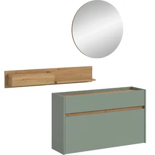 INOSIGN Garderoben-Set »EVRID, 3-teilig, Breite 140 cm, individuell hängbar & erweiterbar« best. aus: Kommode, Wandboard & Spiegel, 3 Stk. tlg.