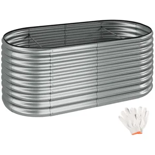 Tectake Flormma 200 x 100 x 80 cm Silber