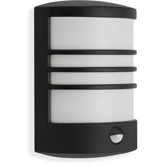 Telefunken Außenwandleuchte Kunststoff, Metall 24,5x18,0x9,5 cm inkl. Bewegungsmelder, Dämmerungssensor schwarz