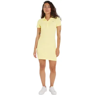 Tommy Hilfiger Damen Polokleid 1985 Slim Pique Slim Fit, gelb (Yellow Tulip), M