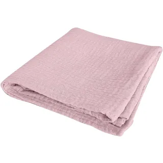 Spannbettlaken, 100% Baumwoll-Gaze, 60 x 120 cm, Rosa
