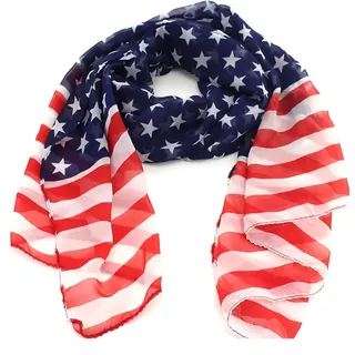 SHTGOI Schal USA Flagge Tuch Chiffon Schal Amerika Flagge Uns Vintage Leichter Halstuch Weicher Schal Damen Halstuch mit Flaggen Seidenschal Tapisserie Wandbehang Tischdecke
