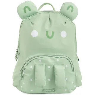 Miniland Ecothermibag Kid Frog. Kinder-Isoliertasche für Kindergarten, Ausflüge und Picknicks, aus recyceltem Textil