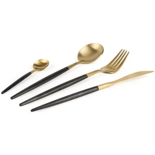Excelsa Japan Gold Besteck-Set, 24-teilig, Edelstahl 18/10