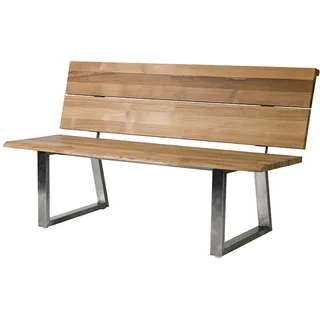Diamond Garden Pisa Bank Edelstahl/Recycled Teak