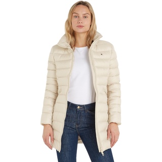 Tommy Hilfiger Damen Daunenmantel Padded Global Stripe Coat Winter, Beige (Classic Beige), 3XL