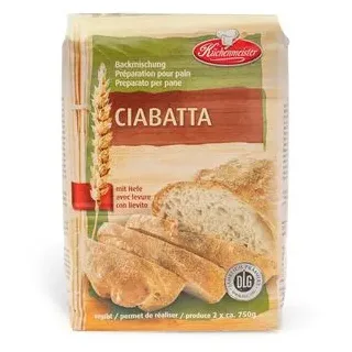 KÜCHENMEISTER Friesinger Mühle Küchenmeister Ciabatta Brot Backmischung 1000g
