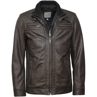 Lederjacke JCC "Lederjacke 31023632", Herren, Gr. 56, braun, Obermaterial: 100% Schafsleder sheepskin. Futter: 100% Polyester PES., Jacken Lederjacke