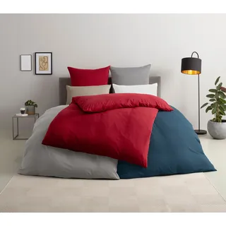 OTTO home Desner Unifarben Grau 135 x 200 cm + 80 x 80 cm