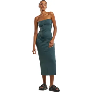 URBAN CLASSICS Bandeau Kleid Midi Grün XS