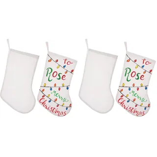 Baker Ross FX787 Große Stoffstrümpfe - Packung mit 3, leere Weihnachtsstrümpfe zum Dekorieren und Personalisieren für Kinder (Packung mit 2)