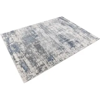 Pierre Cardin Paris - Vintage - Super soft - Shinny - 3D - Teppich - Hotel Chic - Design Teppich schön - Teppich - 80x150 cm Läufer - blau beige - Beige, Blau