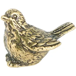 Milisten Miniatur Spatz Figur aus Messing: 1.1" Retro Vogel Statue Dekoration - Antikes Tier Tee Haustier Ornament für Schreibtisch, Auto Armaturenbrett und Vintage Handwerk Geschenk