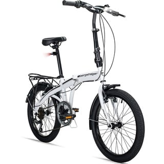 Bergsteiger Windsor 20 Zoll Faltrad, Klapprad, Shimano 6 Gang-Schaltung, LED Batterie-Licht, Quick-Fold-System, Klappfahrrad