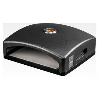 Pizzaofen Grillaufsatz - Cordierit Pizzastein - Schwarz - Geeignet für Pizzas, Flammkuchen & Baguettes - Für Gas- und Holzkohlegrills - Integriertes Thermostat - Schwarz