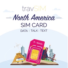 travSIM T-Mobile Prepaid SIM-Karte USA, Kanada & Mexiko - 50GB US CA & MX - 4G / LTE Daten, Unbegrenzte Nationale Sprachanrufe & SMS - Gültig für 21 Tage