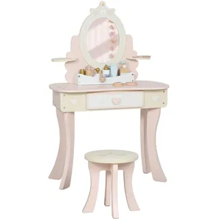 Aiyaplay Schminktisch-Kinder 9er Set MDF Holz Rosa , Buche , 1 Schubladen , eckig , 29.6x89.8x59.8 cm , Babymöbel & Kindermöbel, Babyzimmer, Kindersessel & Kindertische