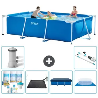 Rechteckiger Frame Pool - 300x200x75 cm - 7-teilig S21121 - Blau