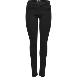 Only Damen Jeans onlRain Skinny Hose schwarz 15129693, Farbe:Schwarz, Weite/Länge:M/32 - Schwarz