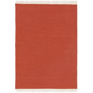 benuta Pop Wollteppich Liv Orange 140x200 cm , Textil , Beton Optik , Rechteckig , 140x200 cm , Gots , pflegeleicht , Teppiche und Böden, Teppiche, Schafwollteppiche