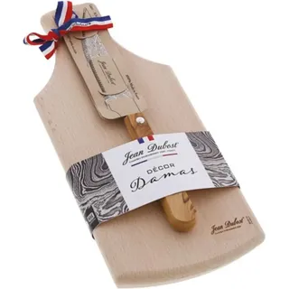Damas Servierplatte für Aperitif aus Buchenholz – 26 x 10 cm – Mit Grillmesser Tr – Jean Dubost