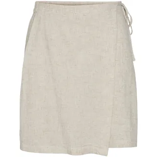 PIECES Female Wickelrock PCPIA MINI LEINENMIX | Wrap skirt