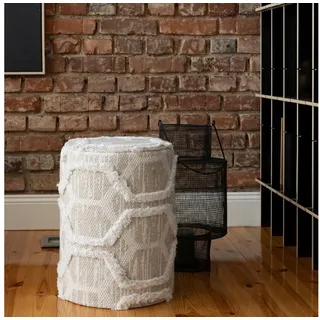 OBSESSION Sitzhocker »Hocker My Nomad Pouf« 1 Stk. tlg. rund, Ø 36 cm, Höhe 50 cm, handgearbeitet, Wohnzimmer & Schlafzimmer, beige