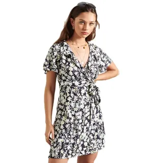 Superdry Summer Wrap Kleid - Daisy Navy - M