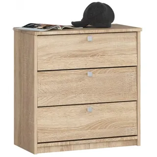 Akord Schuhschrank Sonoma Eiche 60x31x62 cm , Holzwerkstoff , Nachbildung , Holz Optik , Rechteckig , 60x62x31 cm , Garderobe, Schuhaufbewahrung, Schuhkipper