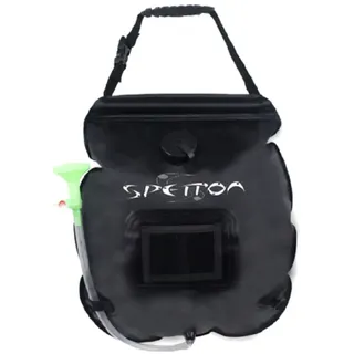 Spetton Tragbare Solardusche Mit Wasserhahn Und Thermometer - Black - 20 L