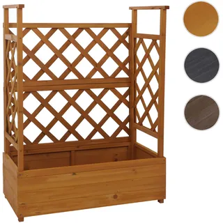 Hochbeet HWC-P67, Pflanz-/Blumenkasten Pflanzkübel Rankgitter Rankhilfe Spalier Holz FSC® 114x85x44c