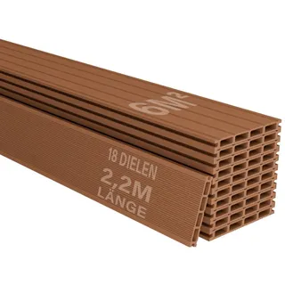 Juskys Terrassendiele 220 x 25 cm teak