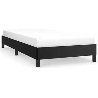 vidaXL Bettgestell Schwarz 100x200 cm Kunstleder - Schwarz