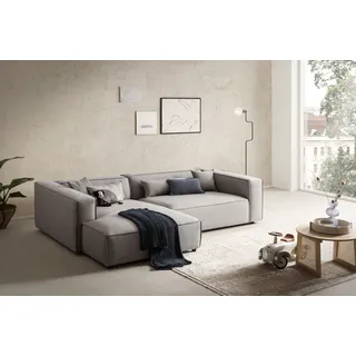 LeGer Home by Lena Gercke Ecksofa »PIARA XXL, Big-Sofa, Cord, Leinenoptik o. Strukturstoff, L-Form« wahlweise Ottomane rechts/links, Kedernaht, extra tiefe Sitzfläche,