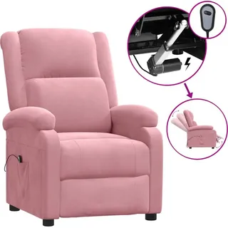 vidaXL Relaxsessel Elektrisch Rosa Samt - Rosa