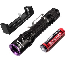 Weltool Professional UV Taschenlampe 365nm UV-A Schwarzlicht max. 2060mW Hochleistung für UV-Leimhärtung Wechselstrom-Lecksuchfelsen und Mineralglühen Haustier-Urin-Detektor zerstörungsfreie Prüfung