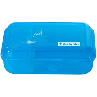 Step by Step Lunchbox „Mermaid Bella“, blau, mit Trennwand und Klickverschluss, spülmaschinenfest, BPA-frei, für Schule und Kindergarten, für Jungen und Mädchen, 0,9 Liter