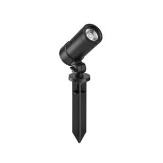 Brumberg 60118183 LED-Erdspiessstrahler 230 V AC, 50 Hz, 12, 3 W, IP66, rund, strukturschwarz, sch