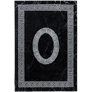 Ayyildiz Plus 8009 Webteppich 160 x 230 cm Schwarz/Weiß