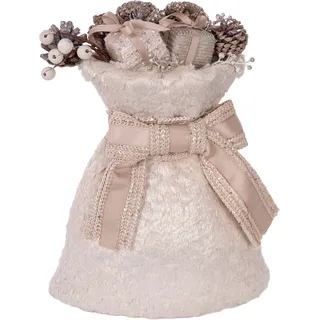 Myflair Möbel & Accessoires Weihnachtsfigur »Deko-Geschenksack mit Tannenzapfen«, Weihnachtsdeko, Höhe ca. 45 cm, beige