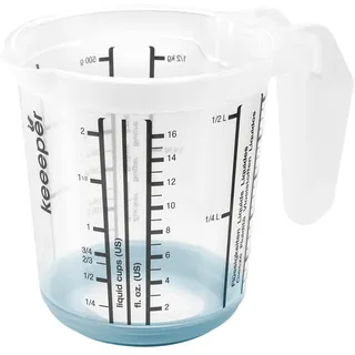 keeeper Messkanne mit Anti-Rutsch-Funktion, 500 ml, Massimo, Nordic Blue