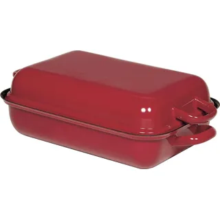 RIESS Color Bratpfanne 32x22 cm rot mit Deckel