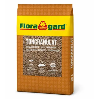 Floragard Blähton Tongranulat zur Drainage 25 L, Hydrokultursubstrat