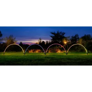 LED Zaunleuchte , Farbwechsel Fernbedienung & Timer 96 RGB LED