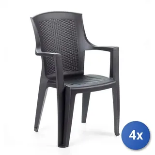 4x Ipae-progarden Sessel Eden Anthrazit