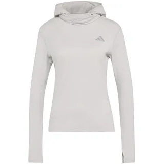 adidas Damen Adi365 Running Essentials Winterized Hooded Long Sleeve Sweatshirt, Grey one, XL