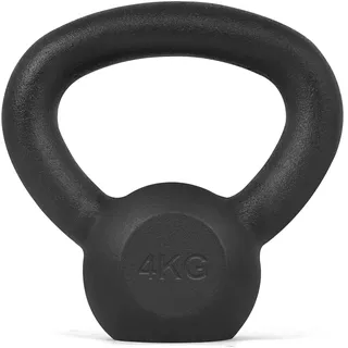 Athlyt Kettlebell/Kugelhantel aus Gusseisen 4 kg schwarz